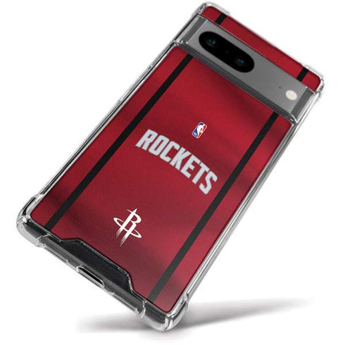 NBA Houston Rockets Jersey Google Pixel 8a Clear Case
